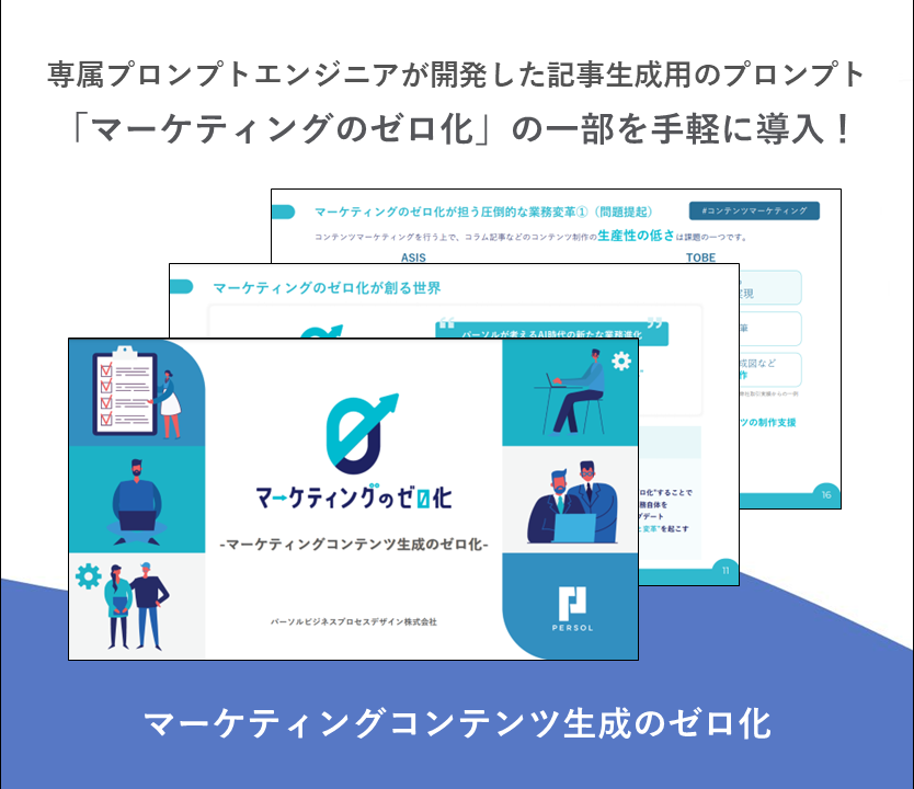 マーケティングコンテンツ生成のゼロ化