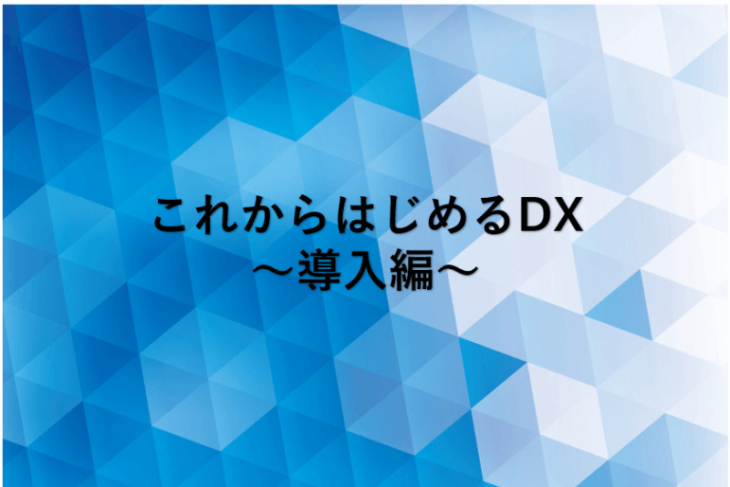 これからはじめるDX～導入編～