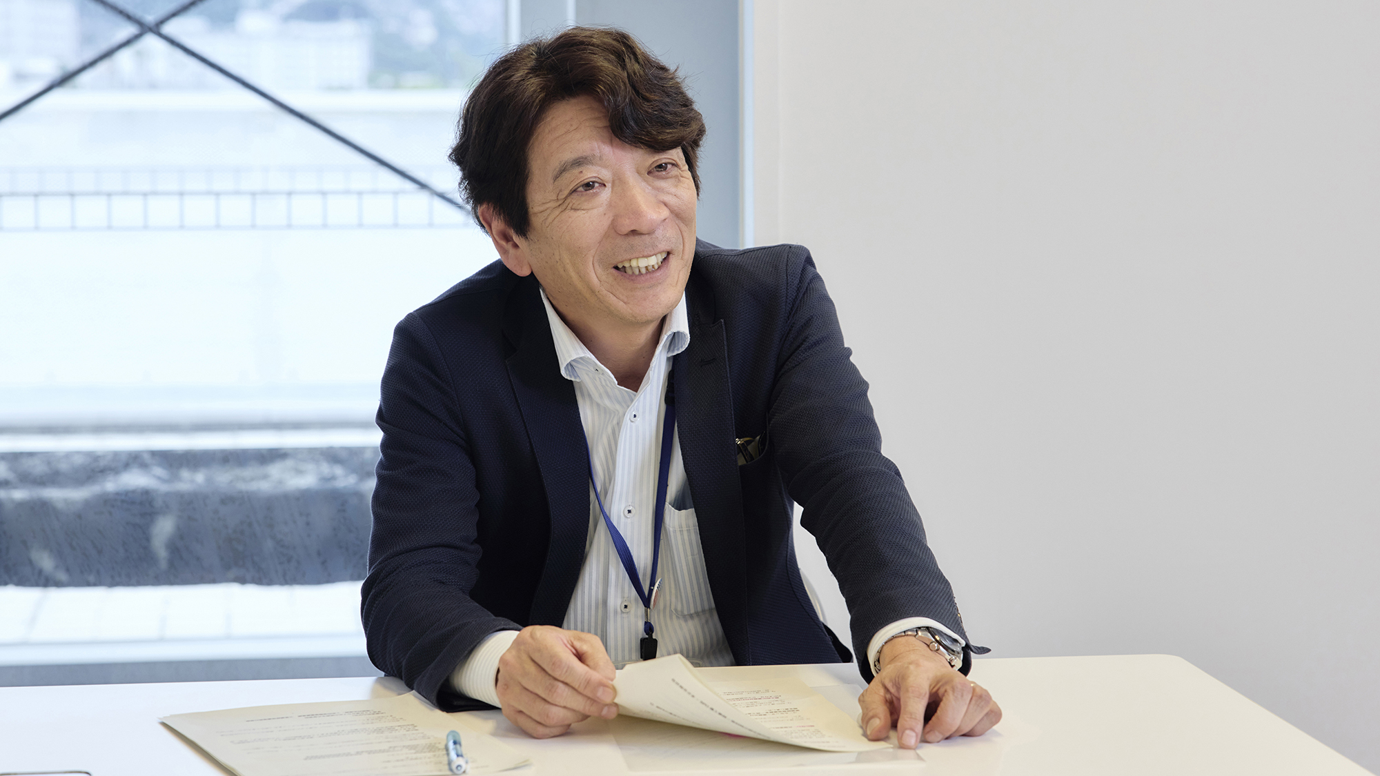 佐世保市 経済部 ふるさと物産振興課 課長 細井 清樹さまのインタビュー写真