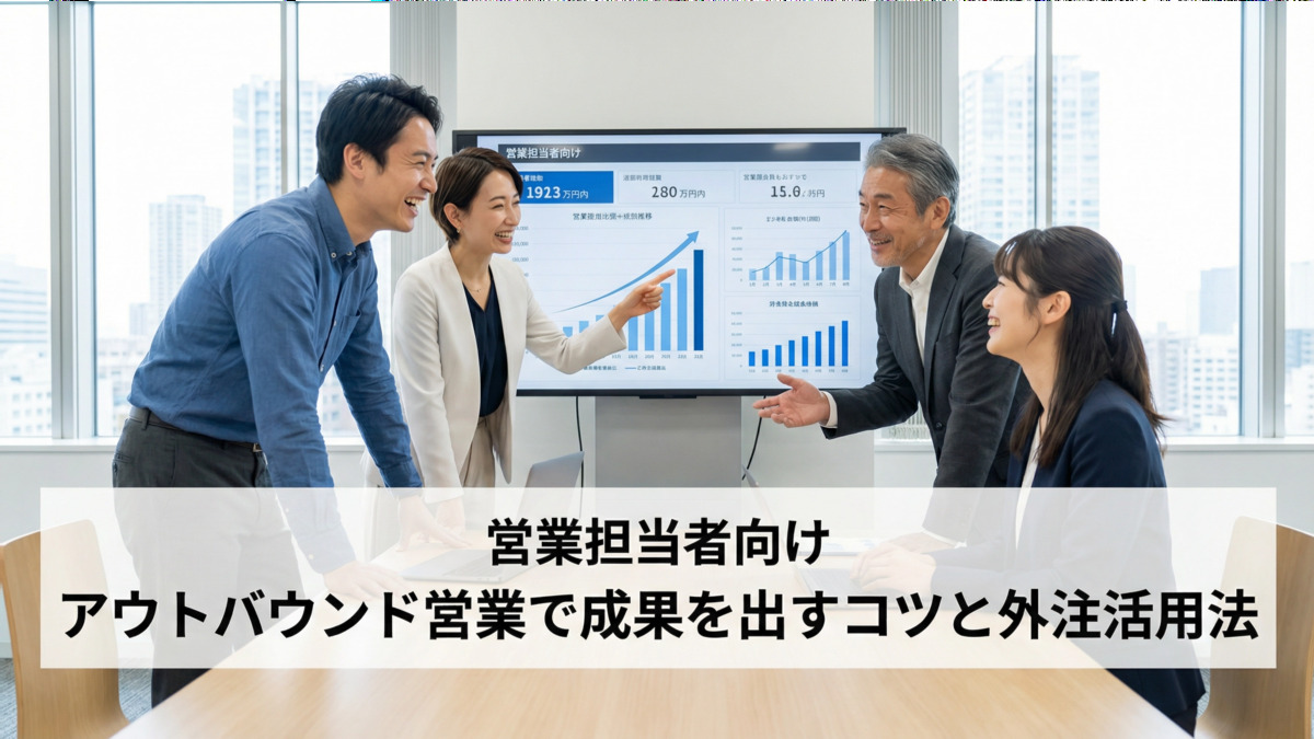 【営業担当者向け】アウトバウンド営業で成果を出すコツと外注活用法