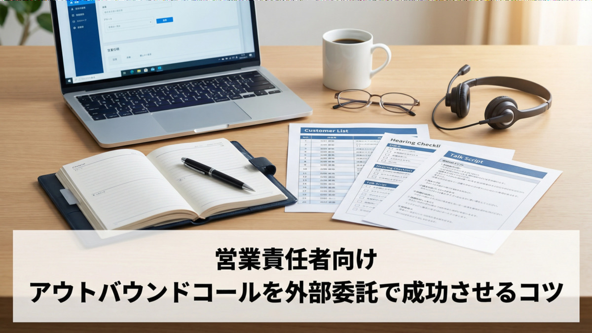 【営業責任者向け】アウトバウンドコールを外部委託で成功させるコツ