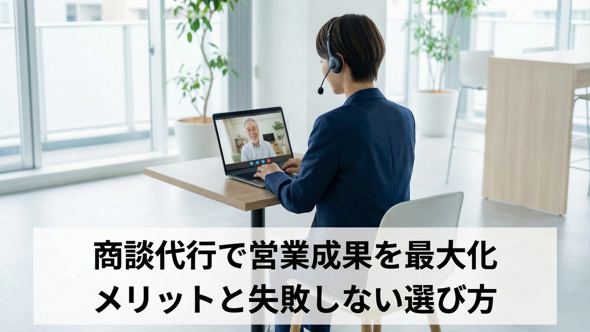 商談代行で営業成果を最大化｜メリットと失敗しない選び方