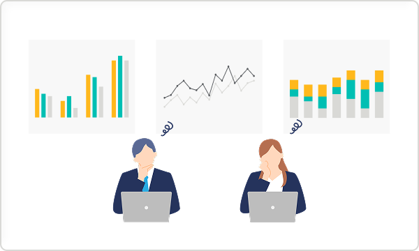 長時間の業務に悩む人物のイラスト