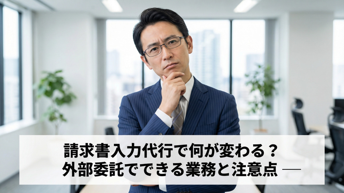 請求書入力代行で何が変わる？外部委託でできる業務と注意点