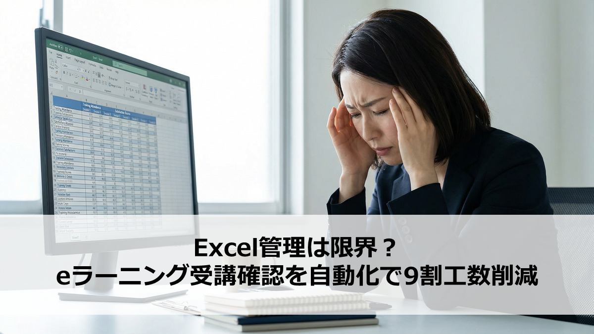 Excel管理は限界？eラーニング受講確認を自動化で9割工数削減