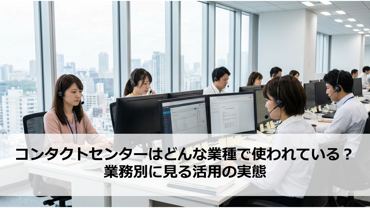 コンタクトセンターはどんな業種で使われている？業務別に見る活用の実態
