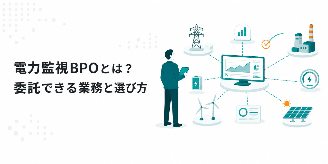 電力監視BPOとは？委託できる業務と選び方