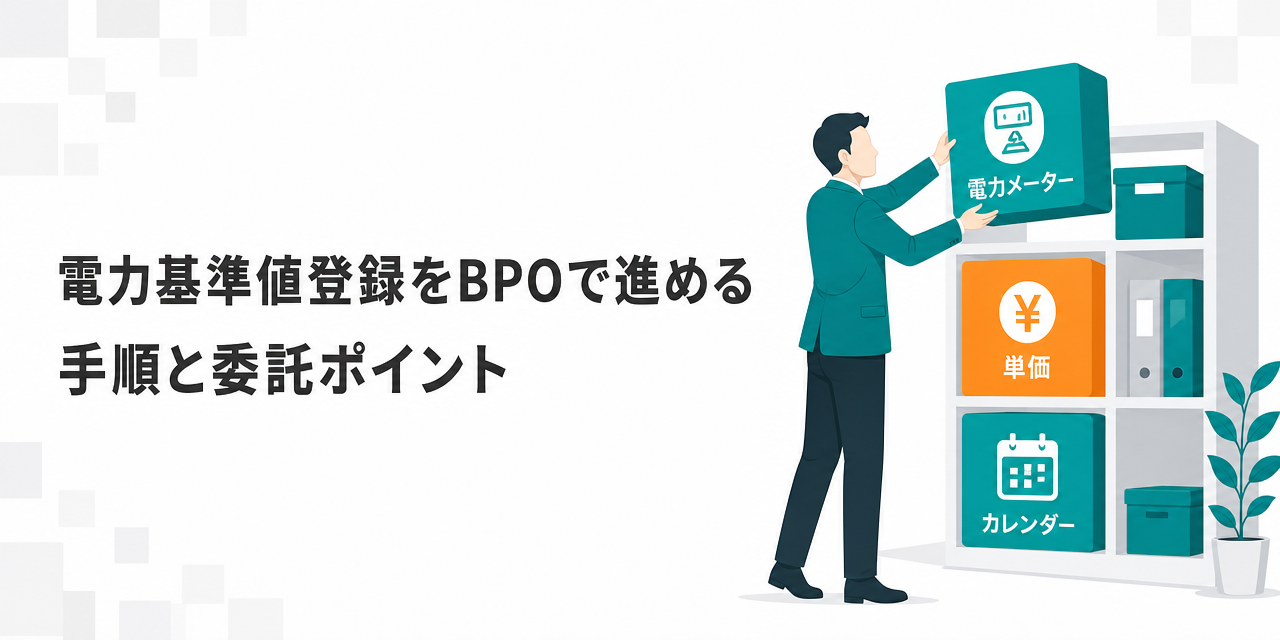 電力基準値登録をBPOで進める手順と委託ポイント