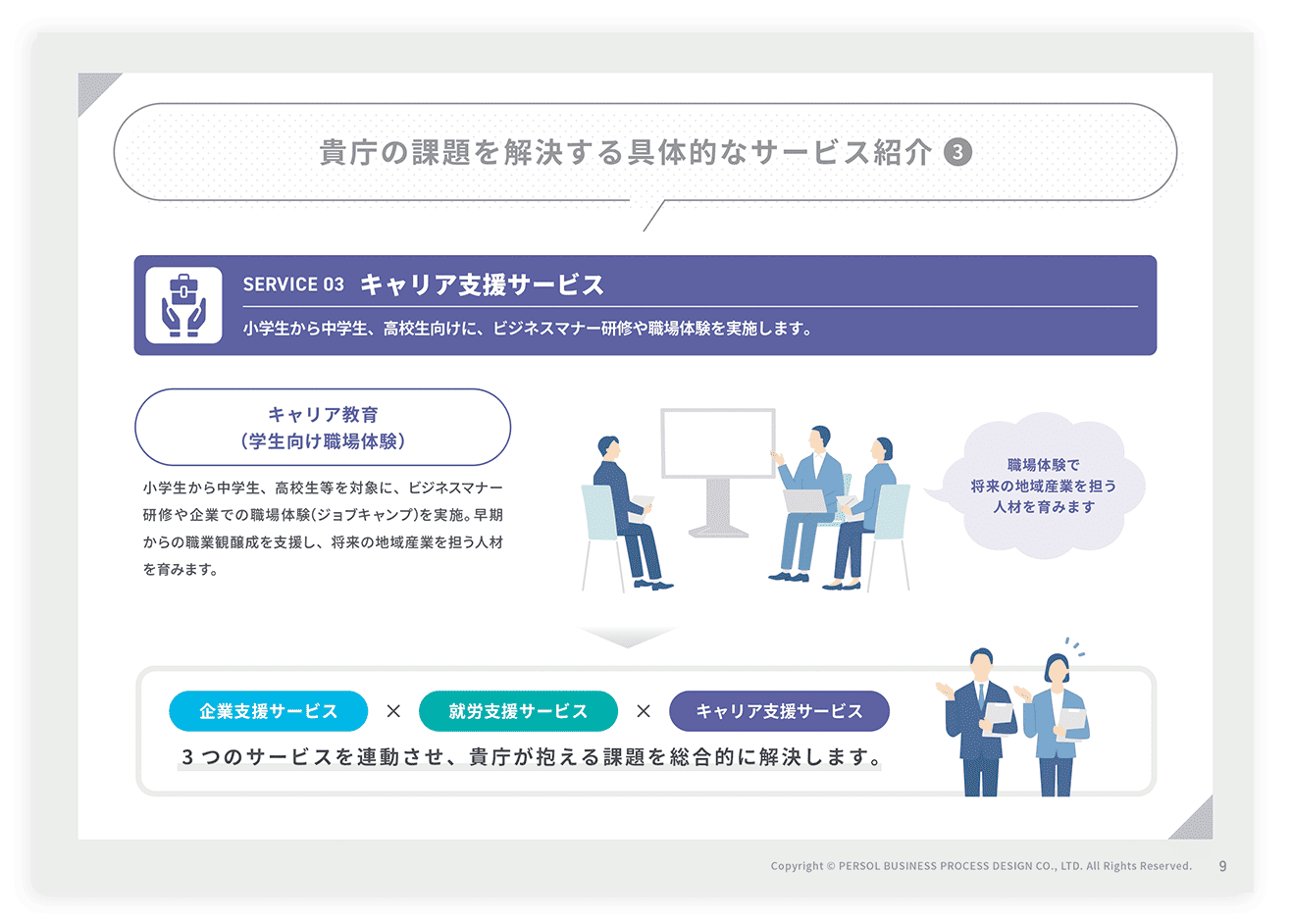 「雇用・産業振興」ダウンロード資料のサンプルページ