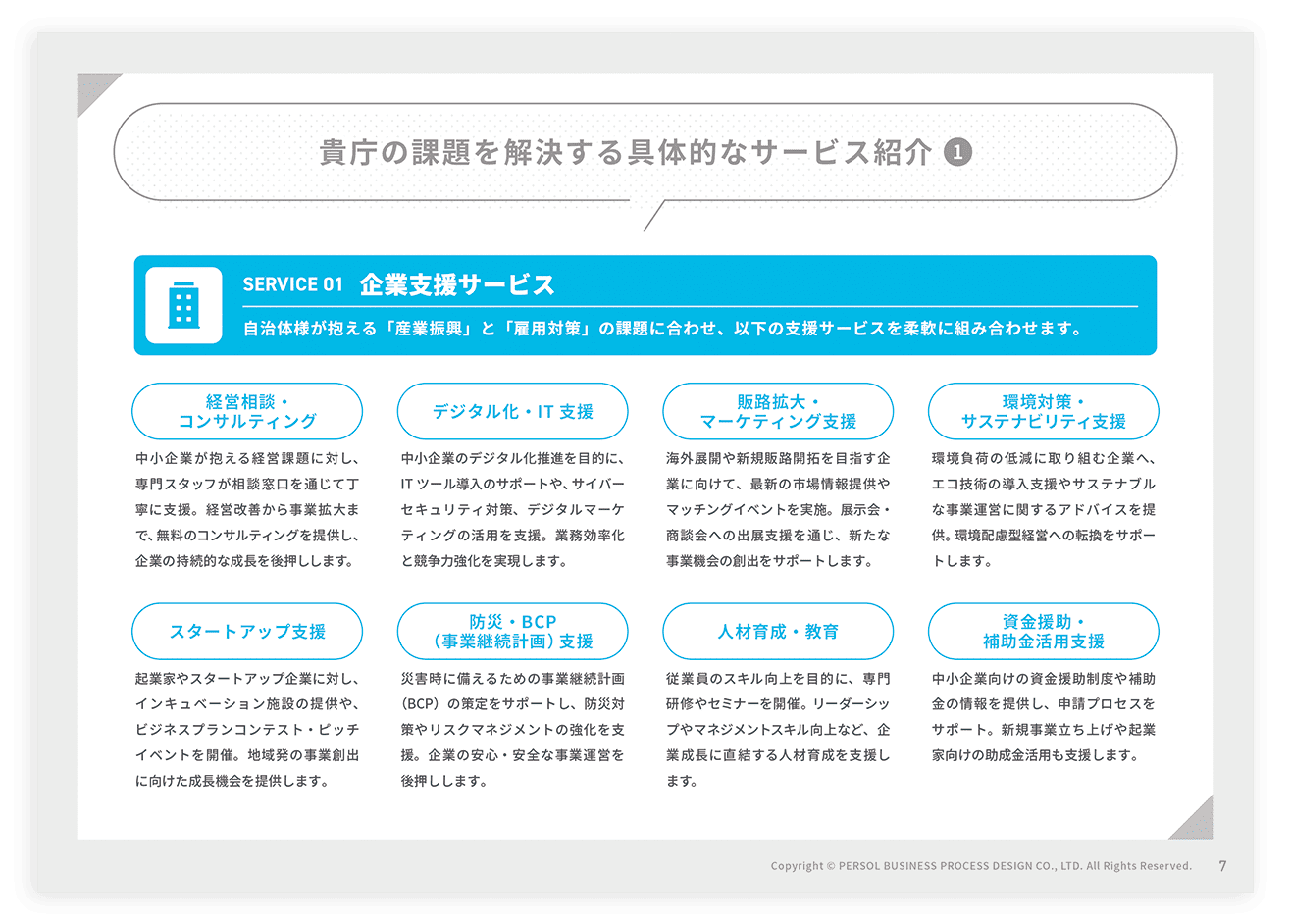 「雇用・産業振興」ダウンロード資料のサンプルページ