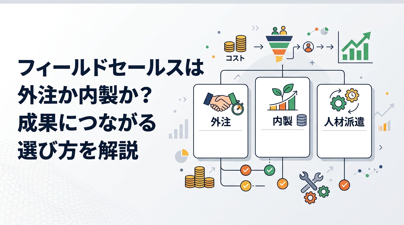 フィールドセールスは外注か内製か？成果につながる選び方を解説
