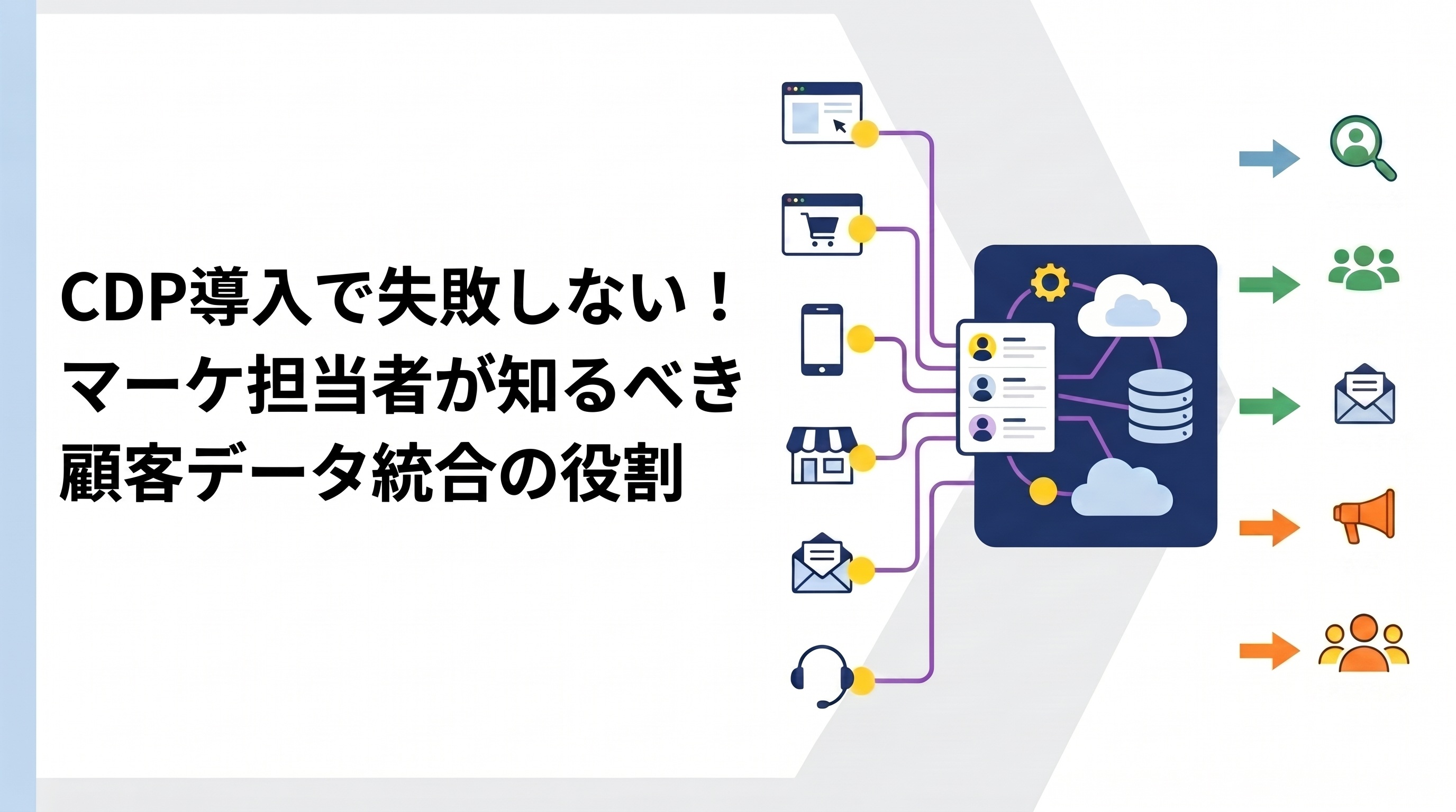 CDP導入で失敗しない！マーケ担当者が知るべき顧客データ統合の役割