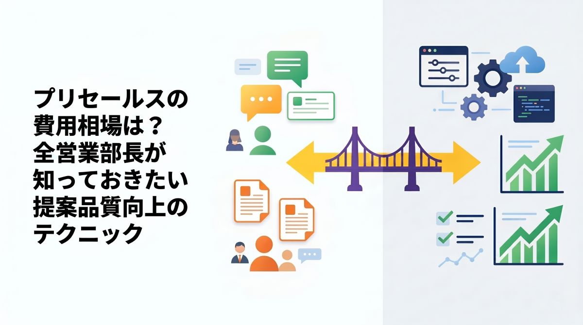 プリセールスの費用相場は？全営業部長が知っておきたい提案品質向上のテクニック