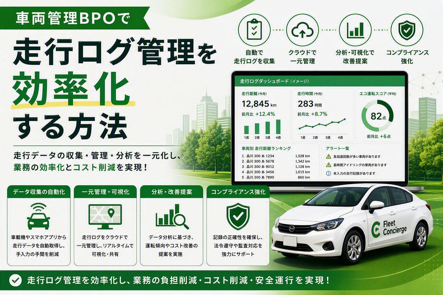 車両管理BPOで走行ログ管理を効率化する方法