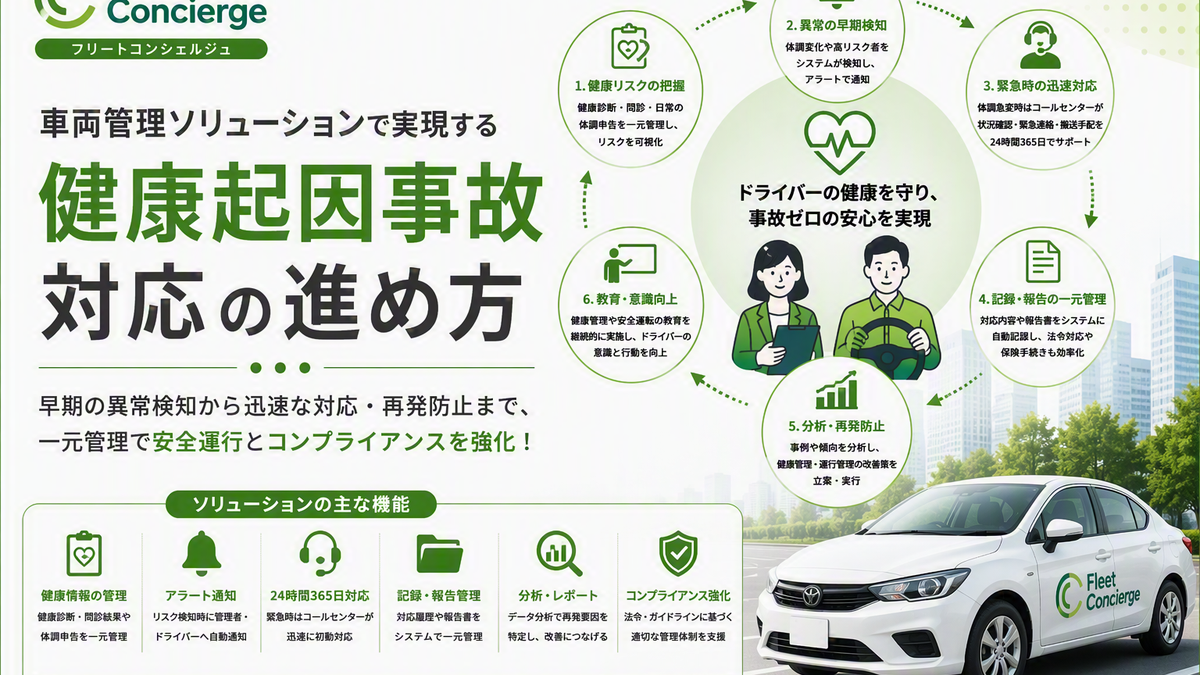 車両管理BPOで実現する健康起因事故対応の進め方