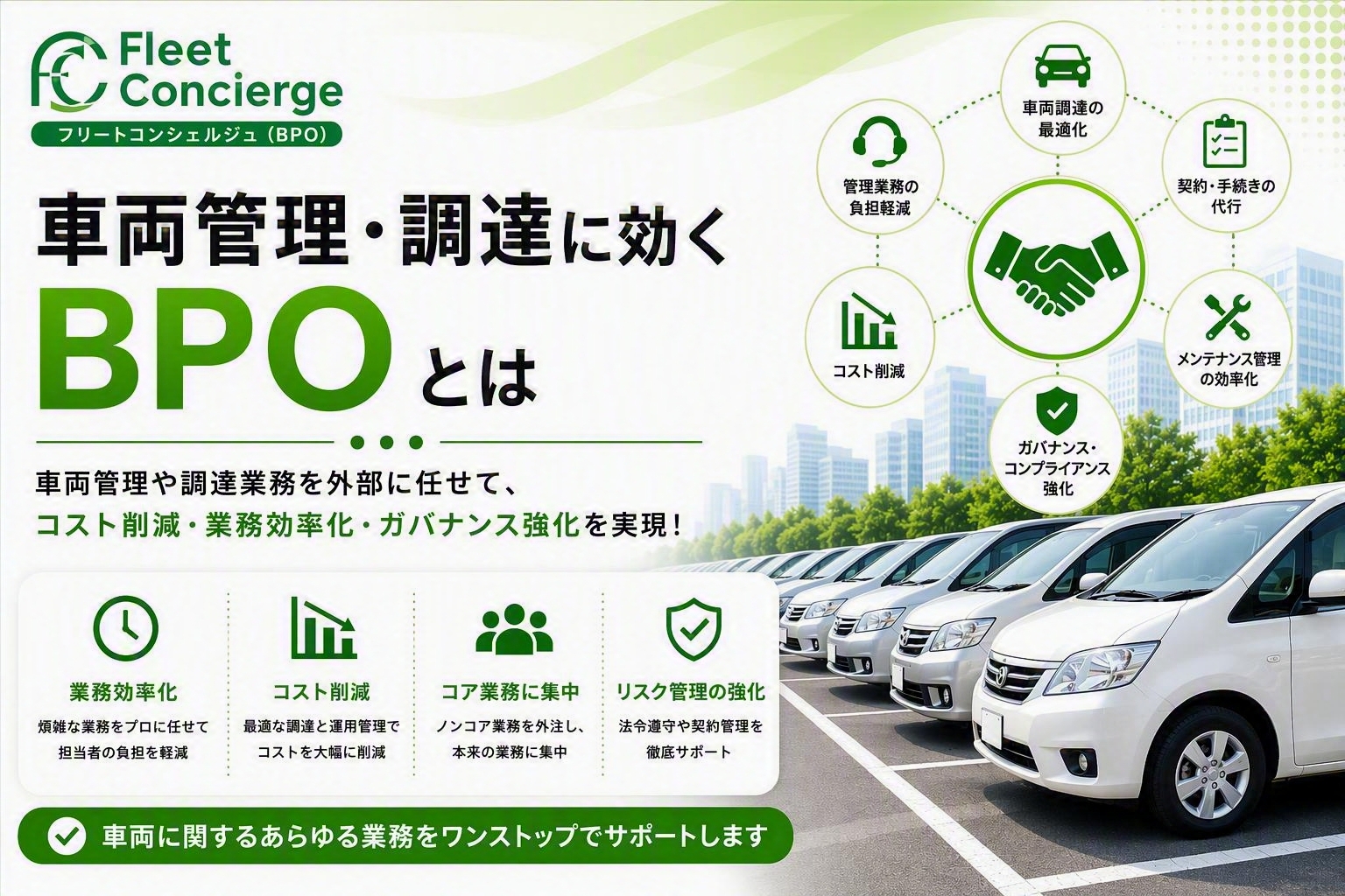車両管理・調達に効くBPO（アウトソーシング）とは