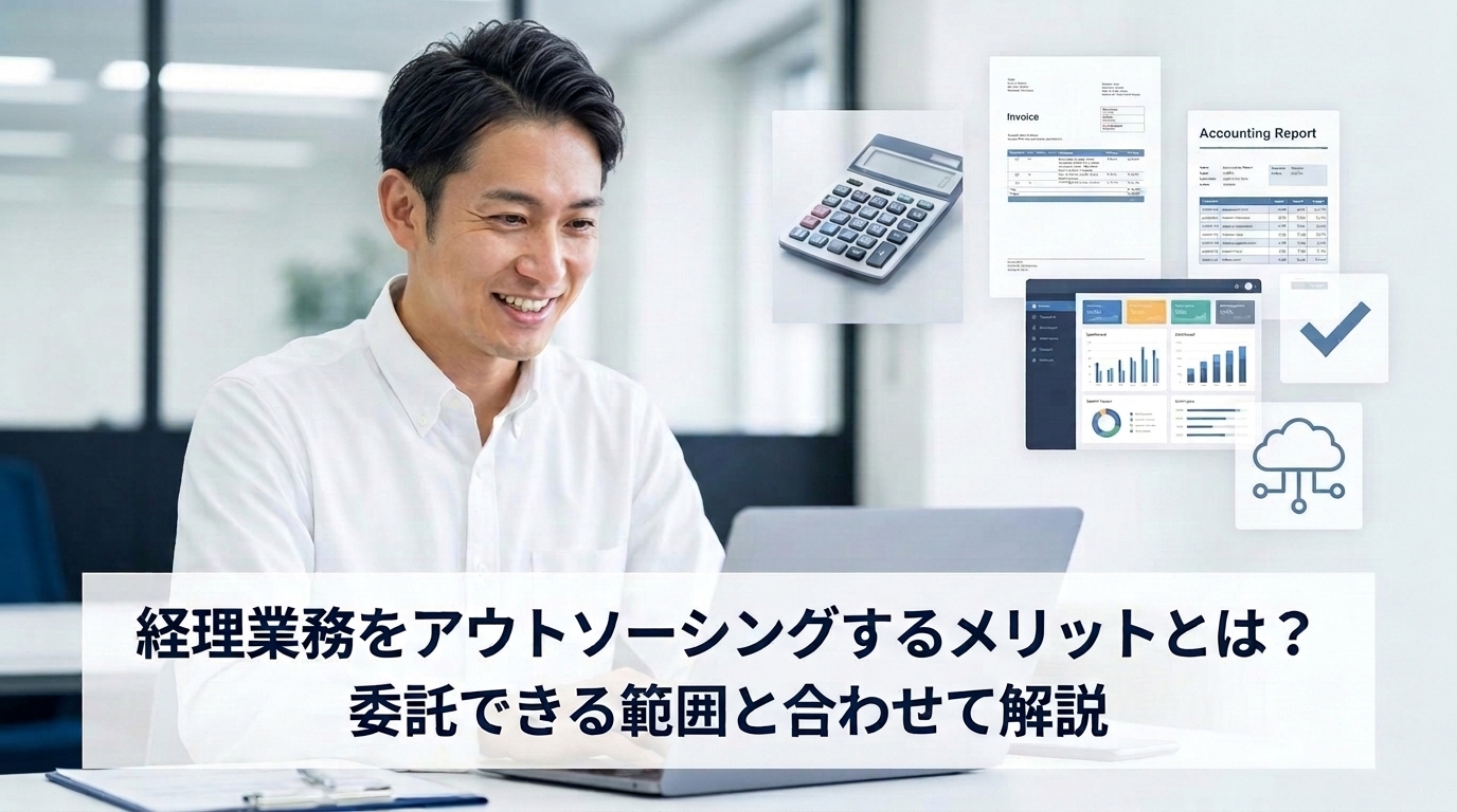 経理業務をアウトソーシングするメリットとは？委託できる範囲と合わせて解説