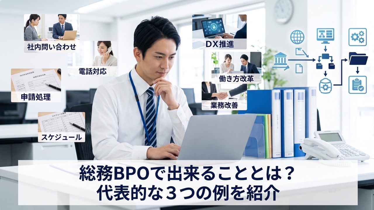 総務BPOで出来ることとは？代表的な3つの例を紹介