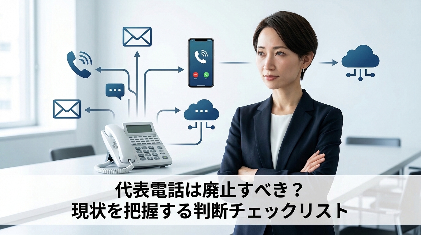 代表電話は廃止すべき？現状を把握する判断チェックリスト