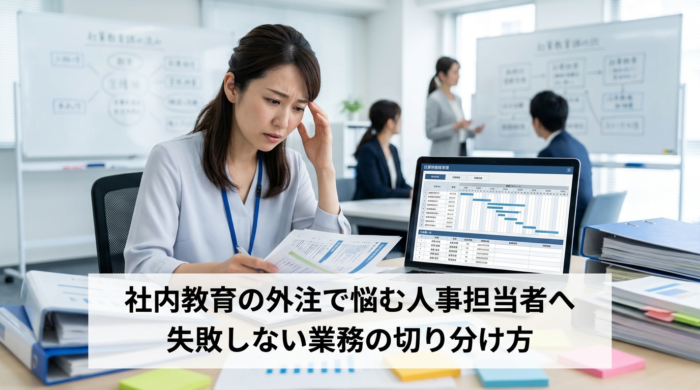 社内教育の外注で悩む人事担当者へ｜失敗しない業務の切り分け方