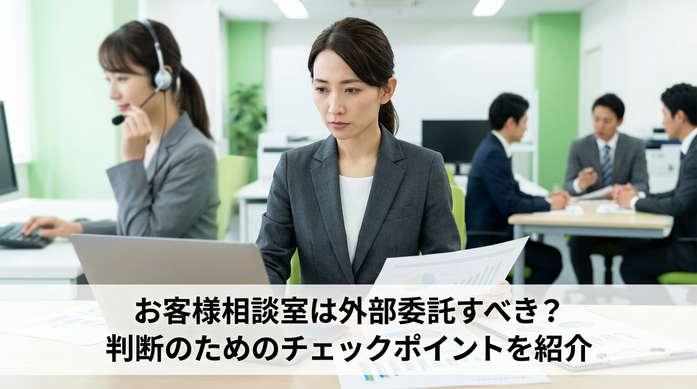 お客様相談室は外部委託すべき？判断のためのチェックポイントを紹介