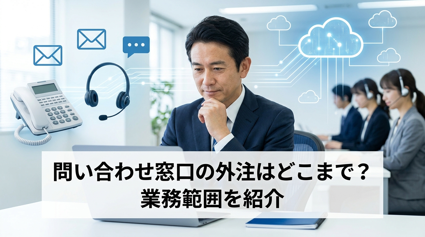 問い合わせ窓口の外注はどこまで？業務範囲を紹介