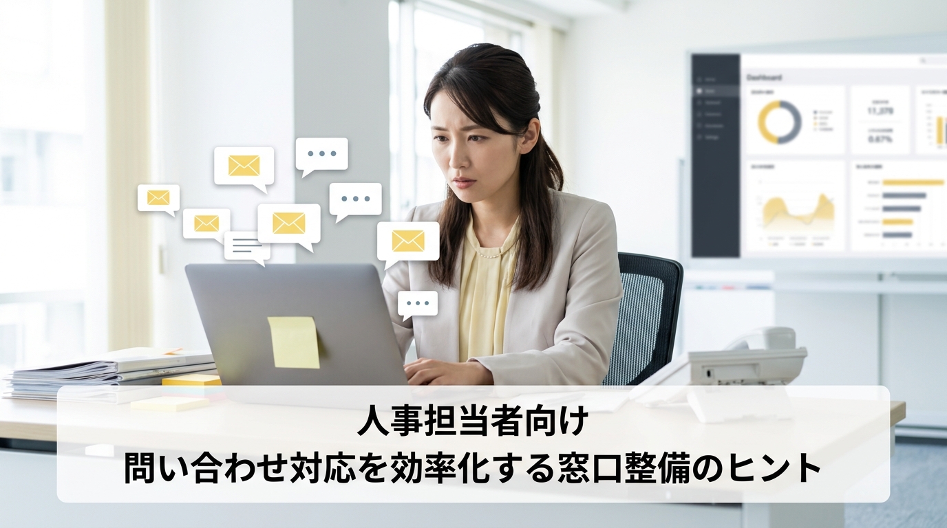 人事担当者向け｜問い合わせ対応を効率化する窓口整備のヒント
