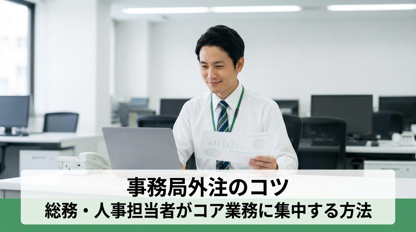 事務局外注のコツ｜総務・人事担当者がコア業務に集中する方法