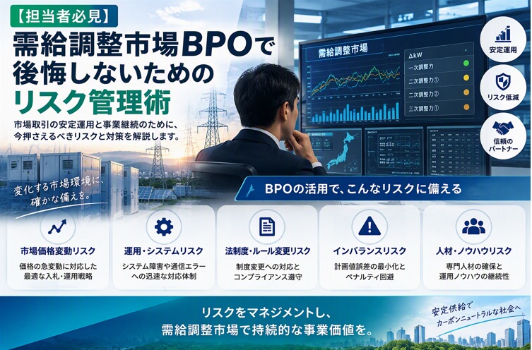 【担当者必見】需給調整市場BPOで後悔しないためのリスク管理術