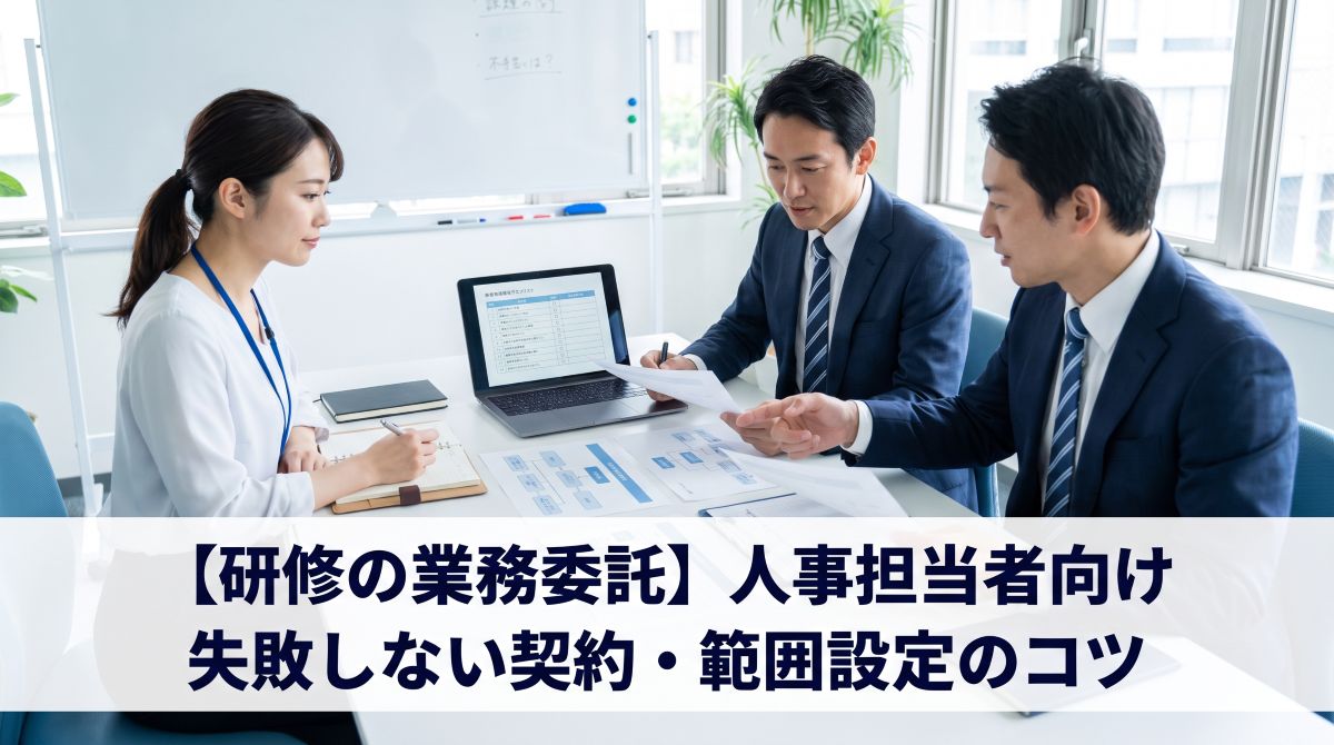 【研修の業務委託】人事担当者向け｜失敗しない契約・範囲設定のコツ