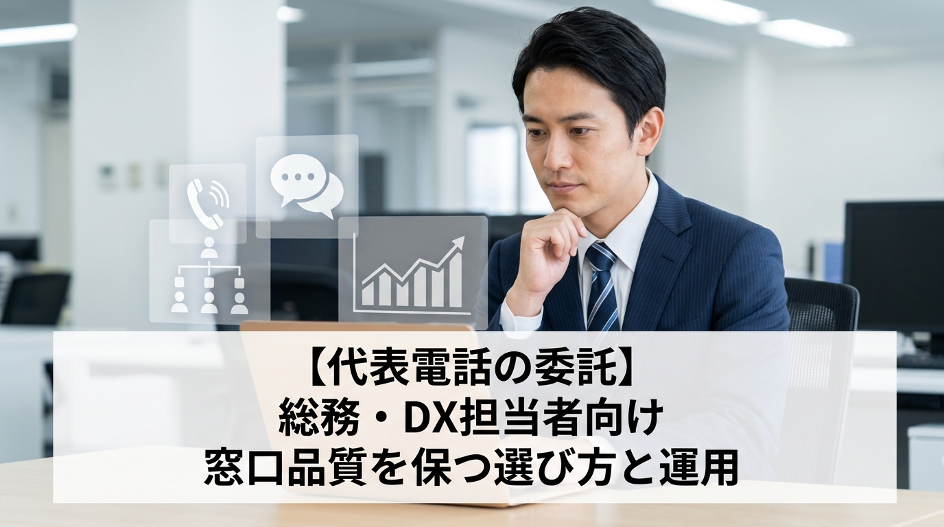 【代表電話の委託】総務・DX担当者向け｜窓口品質を保つ選び方と運用