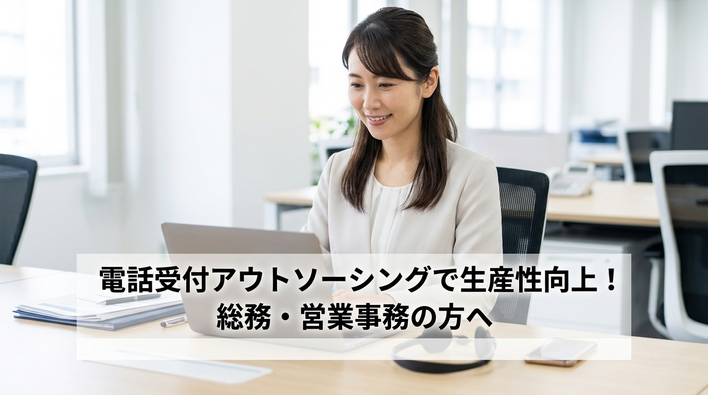 電話受付アウトソーシングで生産性向上！総務・営業事務の方へ