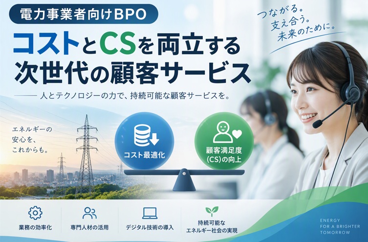 【電力事業者向けBPO】コストとCSを両立する次世代の顧客サービス