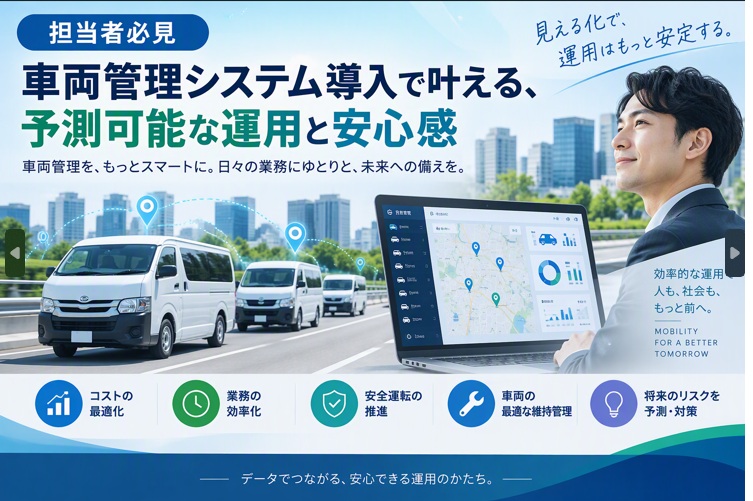 【担当者必見】車両管理システム導入で叶える、予測可能な運用と安心感