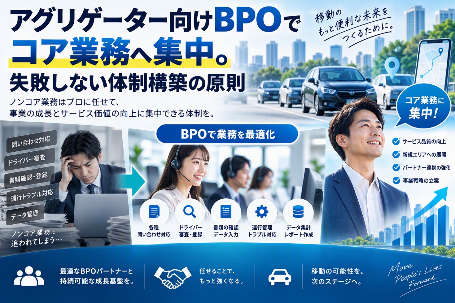 アグリゲーター向けBPOでコア業務へ集中。失敗しない体制構築の原則