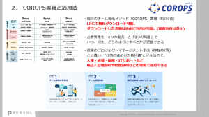 COROPSの活用法