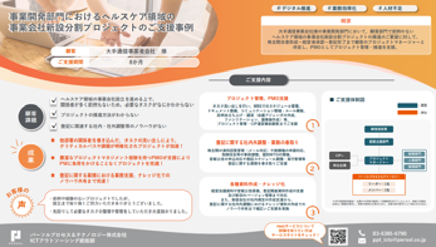 【事例紹介】ヘルスケア業界 法人設立事例