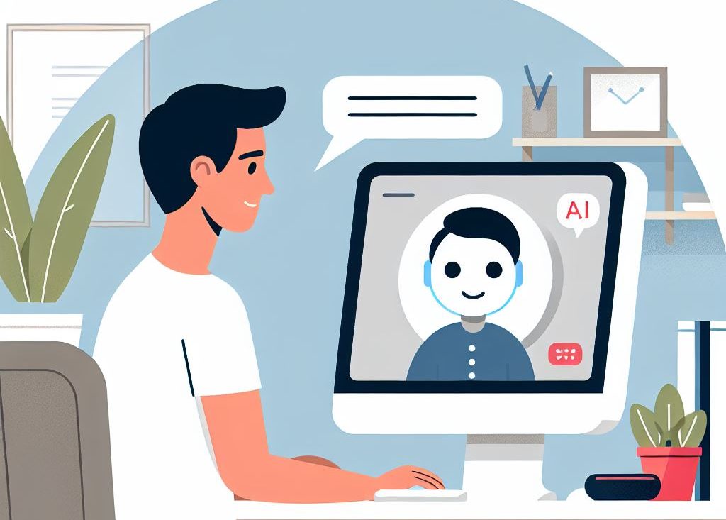 AIと対話する人物のイメージ